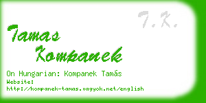 tamas kompanek business card